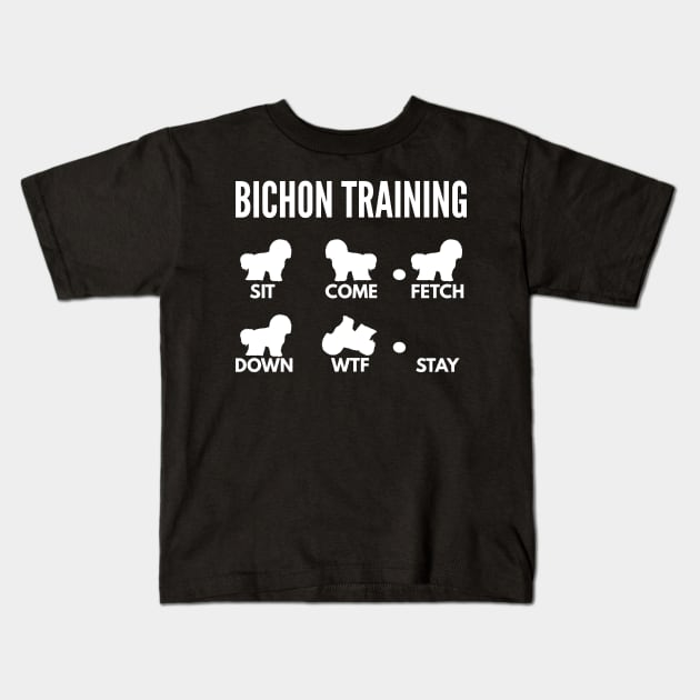 Bichon Training Bichon Frise Tricks Kids T-Shirt by DoggyStyles